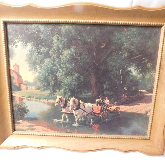 TURNER WALL ACCESSORY PAUL DETLEFSEN THE BIG MOMENT FRAMED PRINT VINTAGE - Picture 1 of 10
